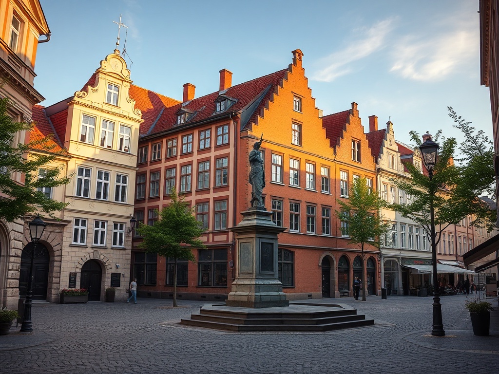 Widok na centrum miasta Redy, gdzie żyli i pracowali sławni mieszkańcy