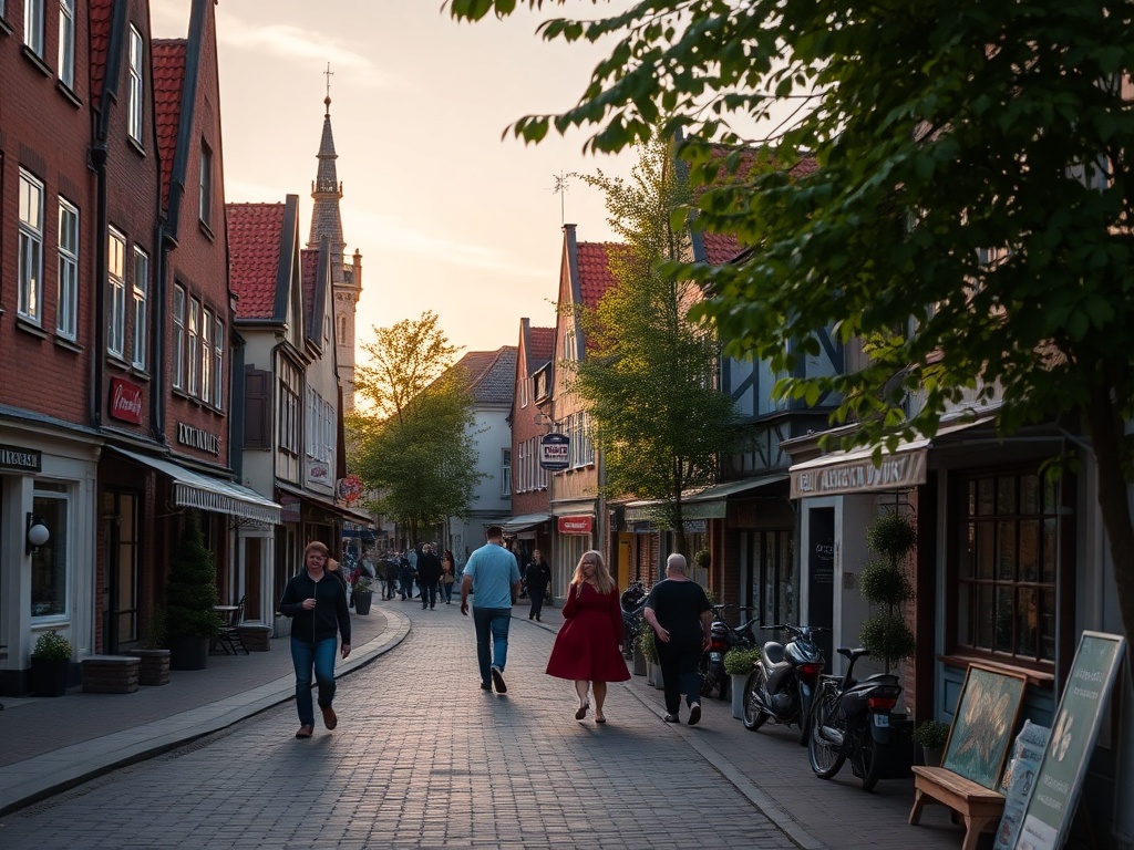 Biały bocian z czernią na skrzydłach przylądujący do gniazda na dachu domu w Redzie