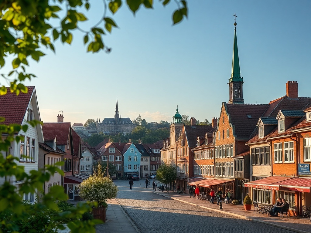Biały bocian z czarnymi skrzydłami wznoszący się nad polami w okolicach Redy