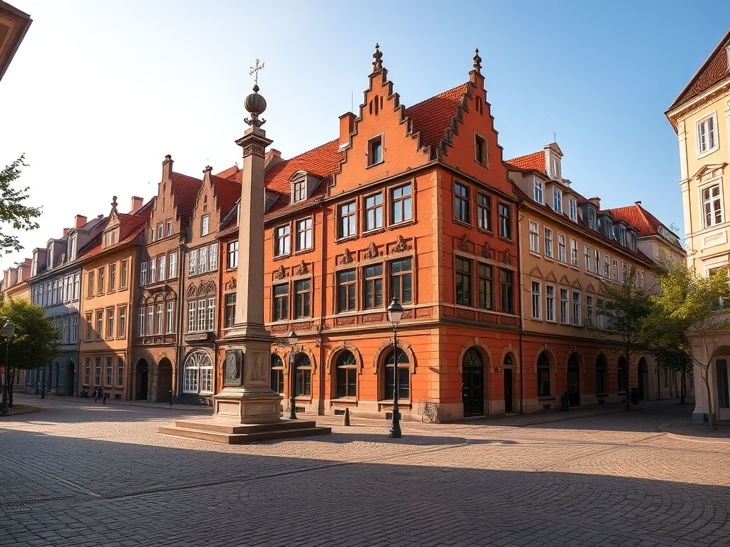 Panorama miasta Reda z widoczną rzeką i zabudowaniami.