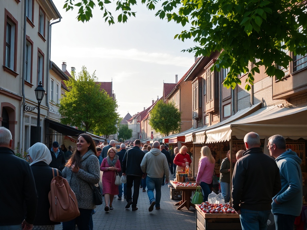 Widok na miasto Reda z zabudowaniami i terenami zielonymi w tle